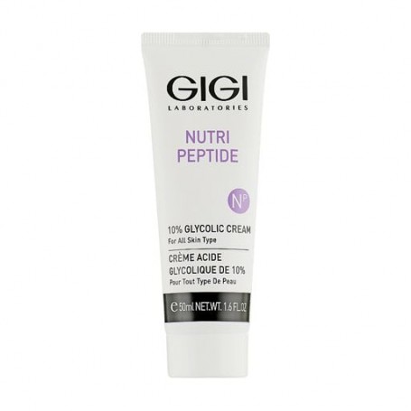 Крем с 10% гликолевой кислотой Gigi Nutri-Peptide 10% Glycolic Cream для всех типов кожи лица, 50 мл
