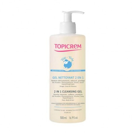 Детский очищающий гель для волос и тела Topicrem Baby Care 2 in 1 Cleansing Gel, 500 мл