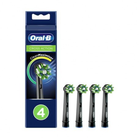 Сменные насадки для электрической зубной щетки Oral-B Pro Cross Action Black, 4 шт