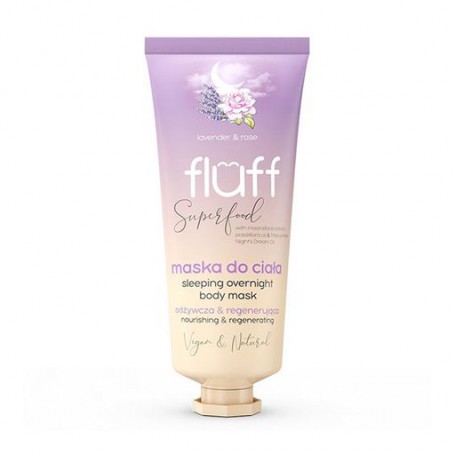 Маска для тела Fluff Superfood Sleeping Overnight Body Mask Lavender & Rose Роза и лаванда, 150 мл