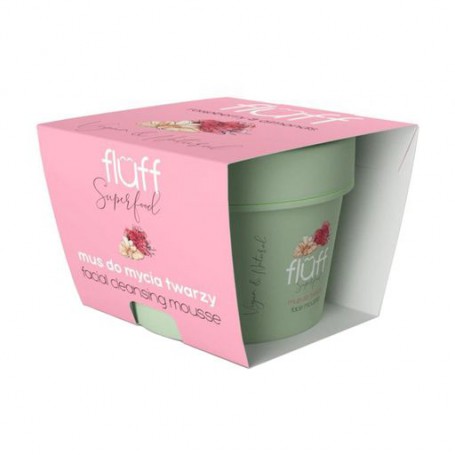 Очищающий мусс для лица Fluff Superfood Facial Cleansing Mousse Малина и миндаль, 50 мл