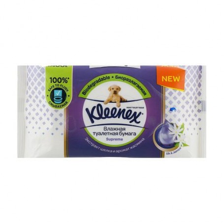 Влажная туалетная бумага Kleenex Supreme, 38 шт