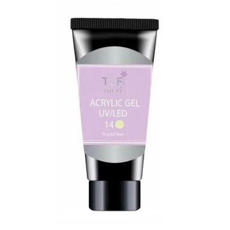 Акрил-гель для ногтей Tufi Profi Premium Acrylic Gel UV/LED, 14 Лимонный курд, 15 г