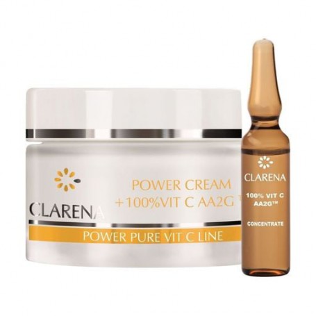Крем для лица + 100% активный витамин С и экстракт шелка Clarena Power Cream 100% Vit C Aa2g, 50 + 1.5 мл