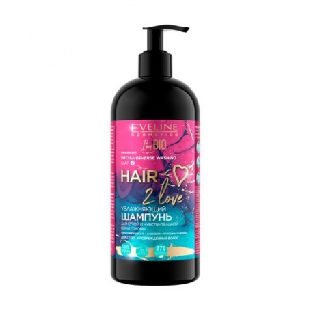 Увлажняющий шампунь Eveline Cosmetics I'm BIO Hair 2 Love для сухой и чувствительной кожи головы, 400 мл
