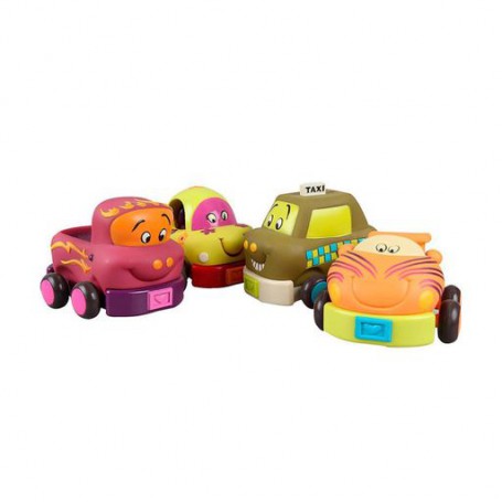 Игровой набор Battat Забавный Автопарк 4 резиновые погремушки, с 1 года (BX1995Z)