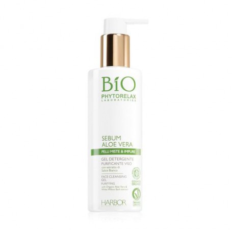 Гель для умывания Phytorelax Laboratories Bio Sebum Aloe Vera Face Cleansing Gel, 200 мл