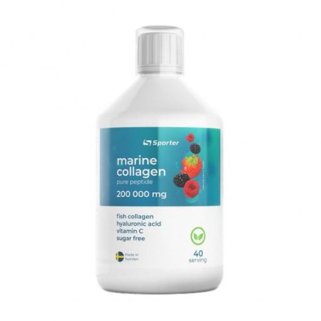 Пищевая добавка в жидкости Sporter Collagen Peptide Рыбный коллаген в форме пептидов Лесные ягоды, 200000 мг, 500 мл