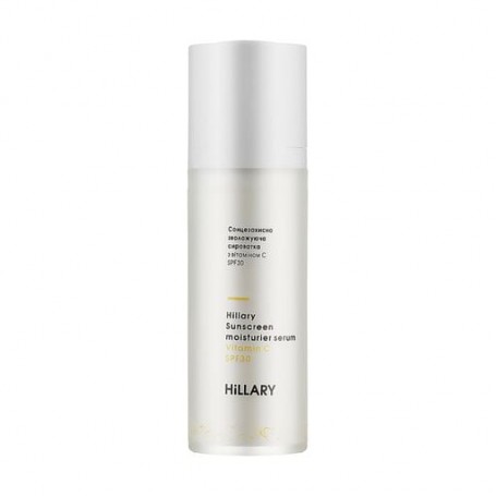 Солнцезащитная увлажняющая сыворотка для лица Hillary Sunscreen Moisturier Serum Vitamin C SPF 30 с витамином C, 30 мл