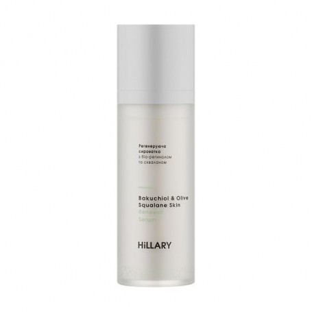 Регенерирующая сыворотка для лица Hillary Bakuchiol & Olive Squalane Skin Renewal Serum с био-ретинолом и скваланом, 30 мл