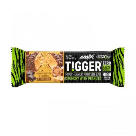 Протеиновый батончик Amix Nutrition Tigger Zero Multi-Layer Protein Bar Торт с арахисовым маслом, 60 г