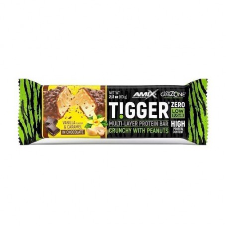 Протеиновый батончик Amix Nutrition Tigger Zero Multi-Layer Protein Bar Ваниль и карамель, 60 г