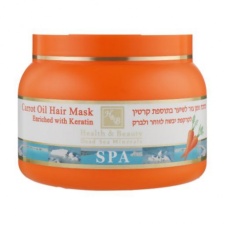 Грязевая маска Health And Beauty Carrot Oil & Mud Hair Mask для сухих и окрашенных волос, с морковным маслом, 250 мл
