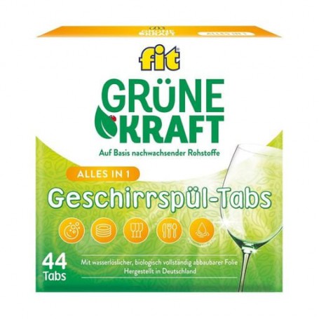 Таблетки для посудомоечной машины fit Grune Kraft All in One, 44 шт