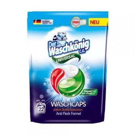 Капсулы для стирки Der Waschkonig Universal 22 стирки, 22 шт
