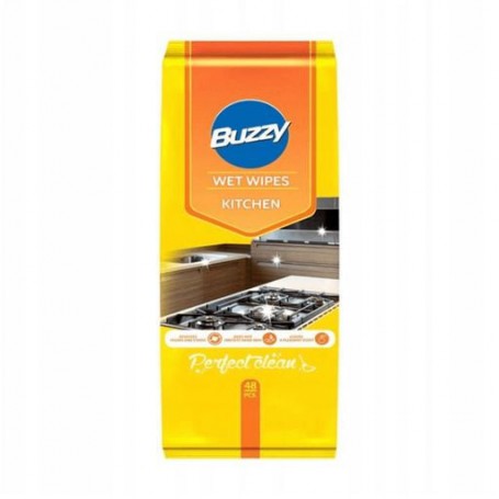 Влажные салфетки для уборки кухни Buzzy Wet Wipes Kitchen, 48 шт