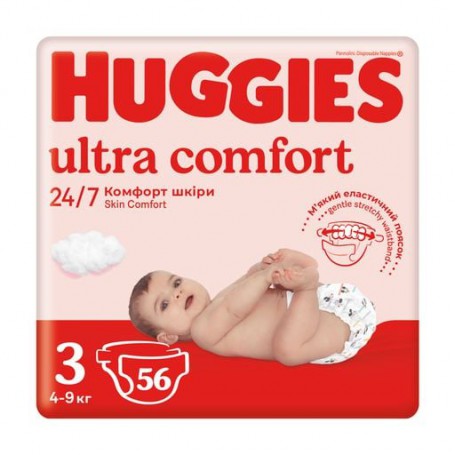 Подгузники Huggies Little Movers Jumbo размер 3 (4-9 кг), 56 шт