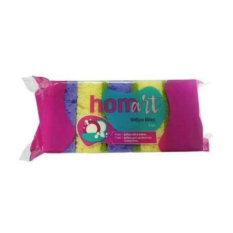 Губки кухонные Homart Фибра Микс, 5 шт