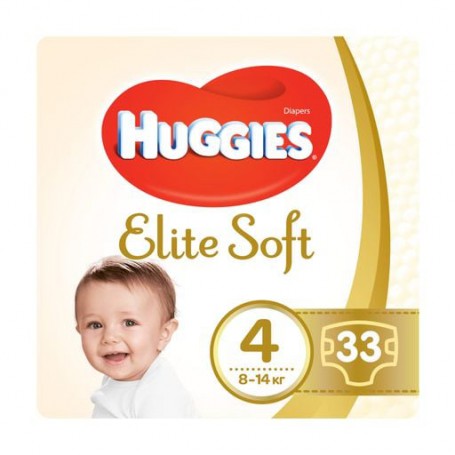 Подгузники Huggies Elite Soft размер 4 (8-14 кг), 33 шт