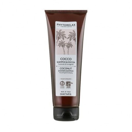 Питательный шампунь и гель для душа 2 в 1 Phytorelax Laboratories Coconut Shower Shampoo, 250 мл