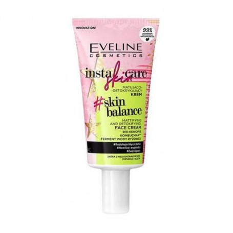 Матирующий детокс-крем для лица Eveline Cosmetics Insta Skin Care Skin Balance для комбинированной и жирной кожи, 50 мл