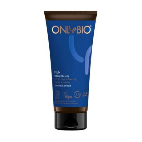 Освежающий гель для умывания лица, тела и волос OnlyBio Men Lewan & Konopie, 200 мл
