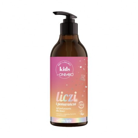 Детский гель для мытья тела OnlyBio Body in Balance Kids с личи и апельсином, 400 мл