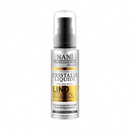 Жидкие кристаллы для волос Nani Professional Milano для вьющихся волос, с льняным маслом, 100 мл