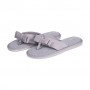 Женские комнатные тапочки Twins HS-VL Flip Flops бант, открытые, серые, размер 38-39