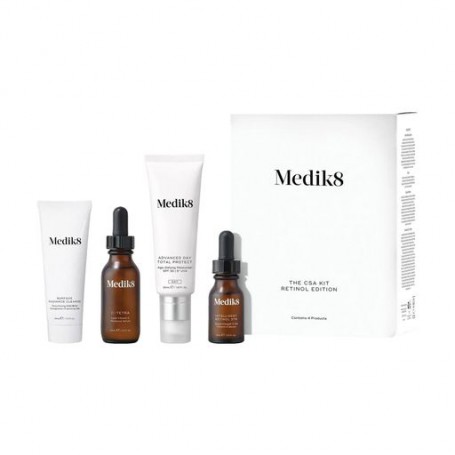 Набор для лица Medik8 The CSA Retinol Edition (гель для умывания 40 мл + дневная сыворотка 30 мл + солнцезащитный крем 50 мл + н