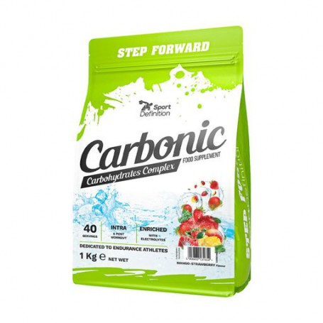 Пищевая добавка предтренировочный комплекс в порошке Sport Definition Carbonic Клубничное манго, 1 кг