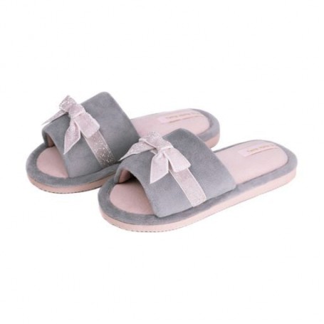 Детские домашние тапочки Twins HS-VL ELZA Велюровые, серые, размер 32-33