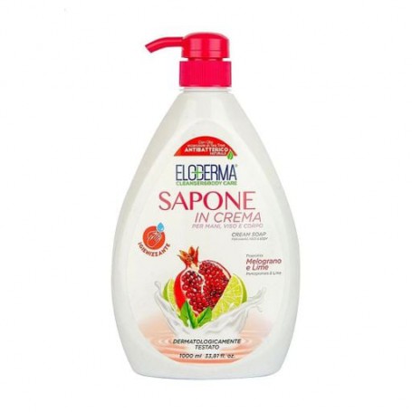 Антибактериальное жидкое крем-мыло для рук Eloderma Liquid Soap Гранат и лайм, 1 л