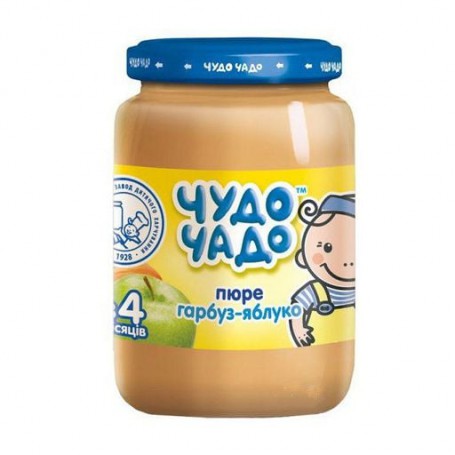 Детское фруктовое пюре Чудо-Чадо Яблоко и тыква, с 4 месяцев, 170 г
