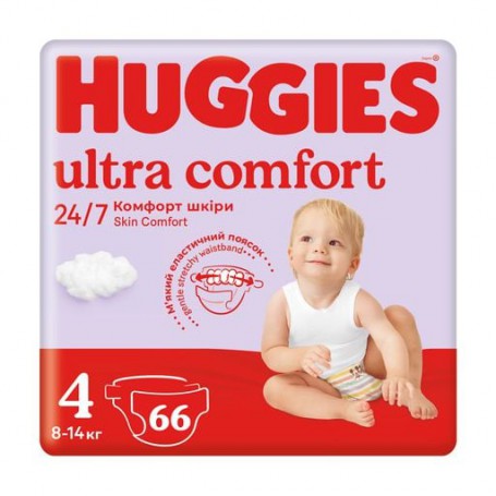 Подгузники Huggies Little Movers Mega размер 4 (7-18 кг), 66 шт