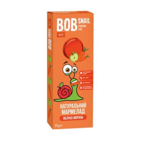 Натуральный мармелад Bob Snail Яблоко-морковь, 27 г