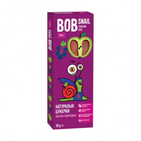 Натуральные конфеты Bob Snail Яблоко-смородина, 30 г