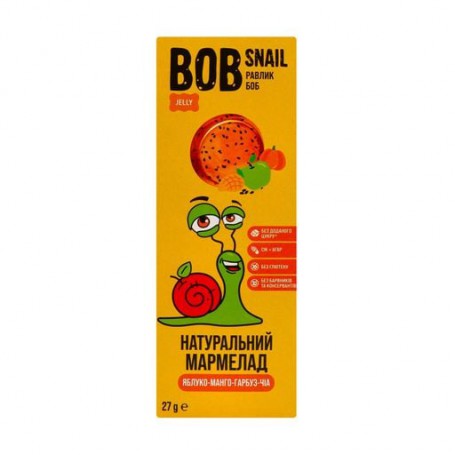 Натуральный мармелад Bob Snail Яблоко-манго-тыква-чиа, 27 г