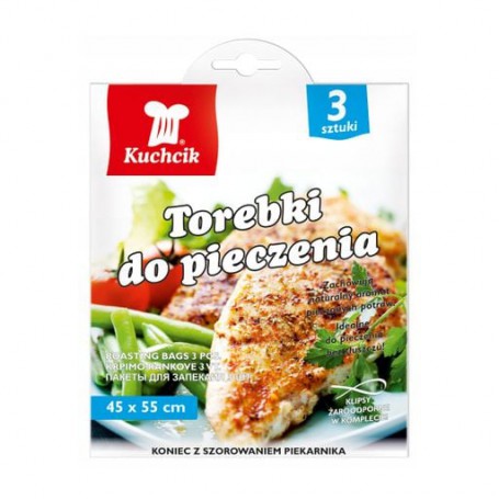 Пакеты для запекания Kuchcik с клипсами, 45*55 см, 3 шт