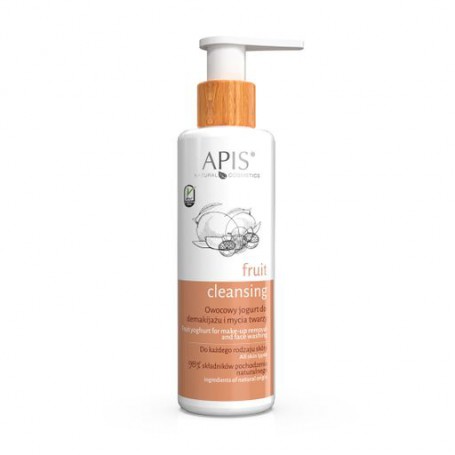 Фруктовый йогурт для снятия макияжа Apis Natural Cosmetics Fruit Cleansing Yoghurt For Makeup Removal, 150 мл
