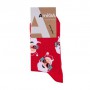 Носки женские AmiGA классические, красный Дед Мороз, размер 23-25