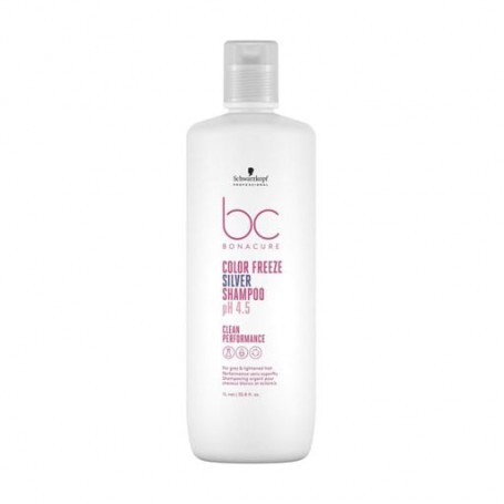 Шампунь Schwarzkopf Professional BC Bonacure Color Freeze Silver Shampoo pH 4.5 для седых и осветленных волос, 1 л