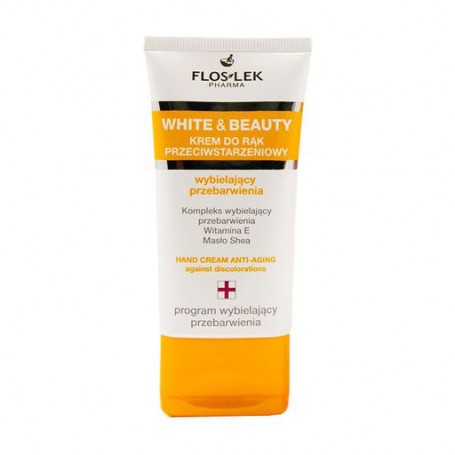 Отбеливающий крем для рук Floslek White & Beauty Anti-Aging Hand Cream, 50 мл