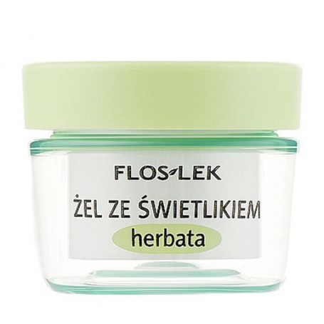 Гель для кожи вокруг глаз Floslek Lid And Under Eye Gel With Eyebright And Green Tea с очанкой и зеленым чаем, 10 г