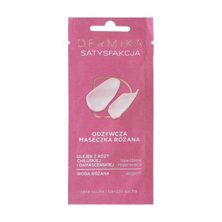 Питательная маска для лица Dermika Satisfaction Rose Nourishing Mask для сухой кожи, 10 мл
