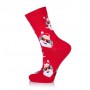 Носки женские AmiGA классические, красный Дед Мороз, размер 23-25