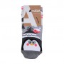 Носки женские AmiGА классические, серые пингвины, размер 23-25