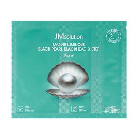 Тканевая маска для лица JMsolution Marine Luminous Pearl Deep Blackhead 3Step с экстрактом черного жемчуга, 33 мл