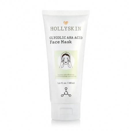 Маска для лица Hollyskin Glycolic AHA Acid Face Mask с гликолевой кислотой, 100 мл