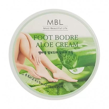 Крем-дезодорант для ног против сухости и натоптышей MBL Foot Bodre Aloe Cream с алоэ, 300 мл
